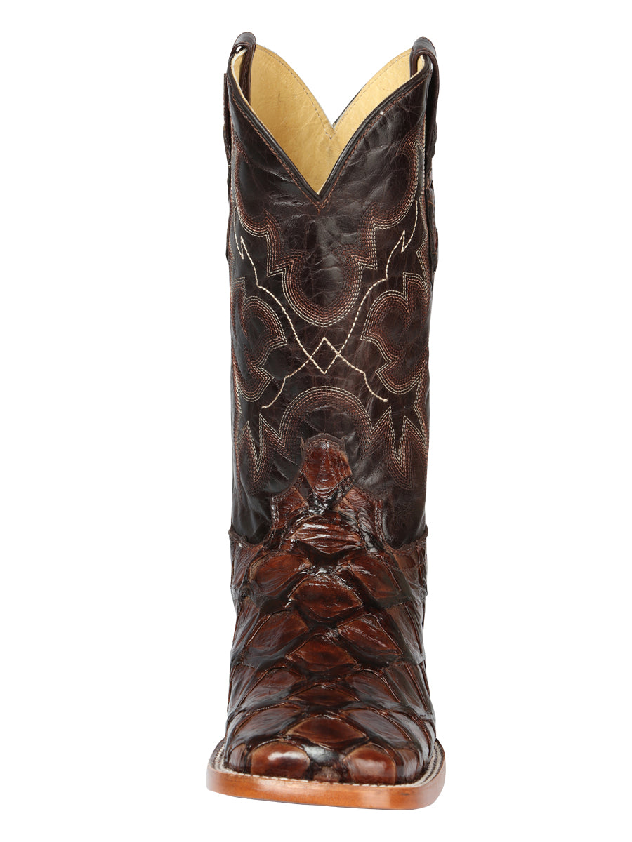 El General Men's Exotic Monster Fish Rodeo Boots - Brown 44116
