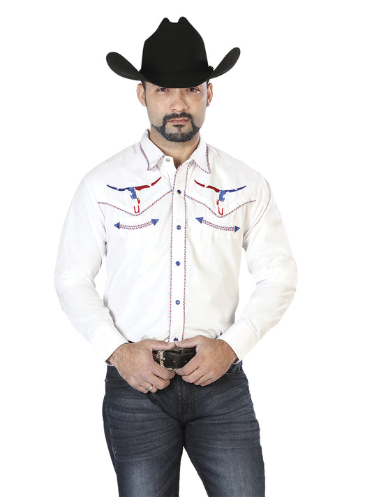 El Señor de los Cielos Embroidery Shirt White/Red 126672