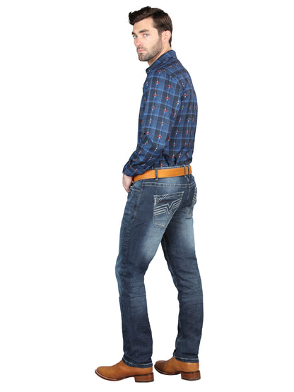 El Norteño Medium Blue Skinny Stretch Pants 126631